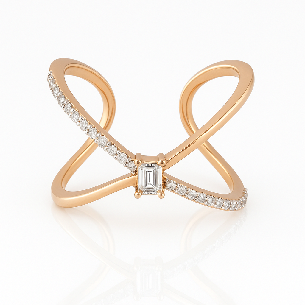 0,29 Karat Baget Pırlanta Yüzük - Arvi Jewellery