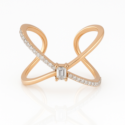 0,29 Karat Baget Pırlanta Yüzük - Arvi Jewellery