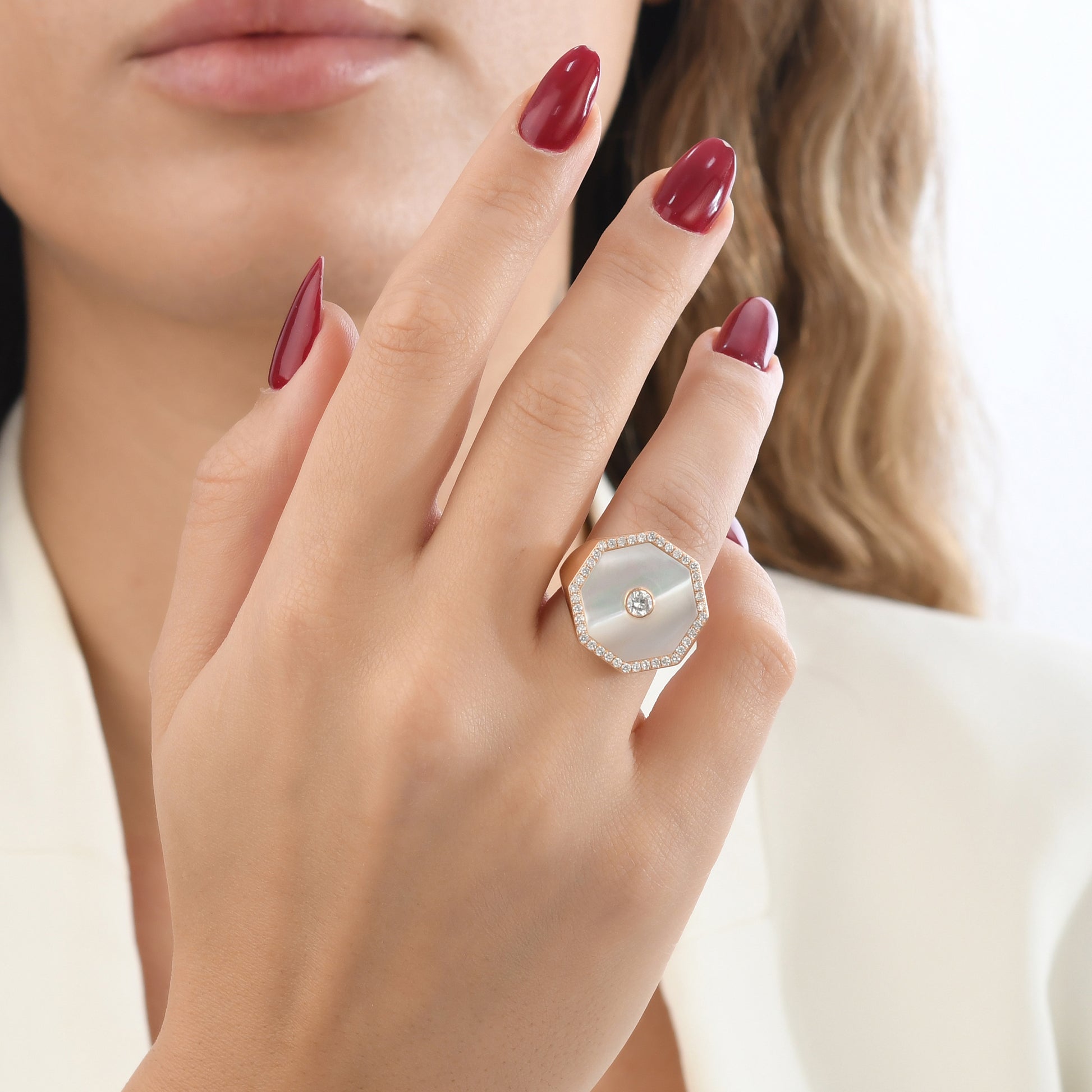 0,63 Karat Pırlanta Sekizgen Yüzük - Arvi Jewellery