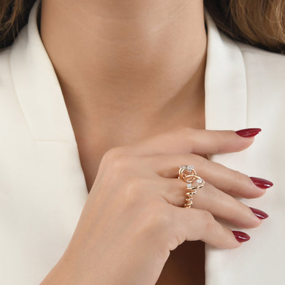 0,43 Karat Sarmal Pırlanta Yüzük 2 - Arvi Jewellery