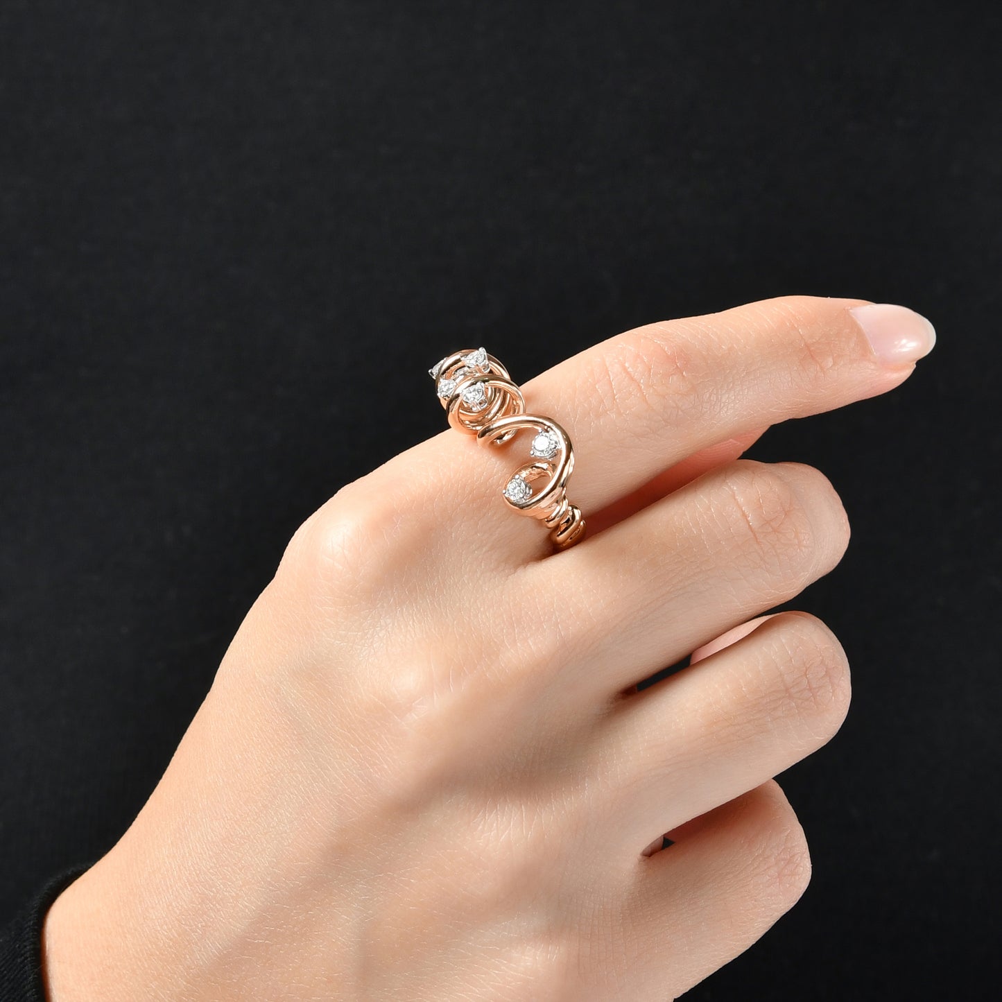 0,43 Karat Sarmal Pırlanta Yüzük 2 - Arvi Jewellery