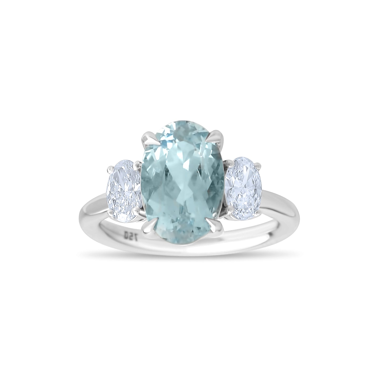3,46 Karat Oval Aquamarine Pırlanta Yüzük - Arvi Jewellery