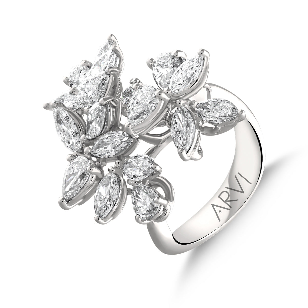 3,50 Karat Damla Markiz Pırlanta Rüya Yüzük 2 - Arvi Jewellery