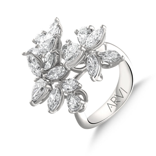 3,50 Karat Damla Markiz Pırlanta Rüya Yüzük 2 - Arvi Jewellery