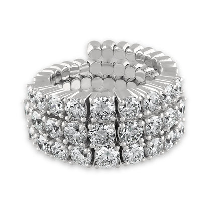 3,97 Karat Üç Sıra Pırlanta Yüzük - Arvi Jewellery