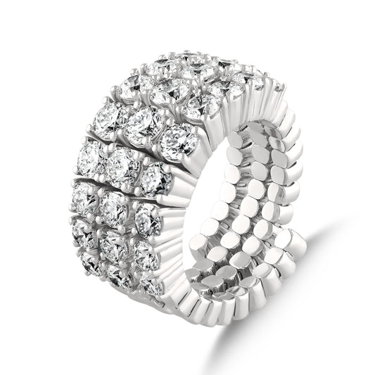 3,97 Karat Üç Sıra Pırlanta Yüzük - Arvi Jewellery