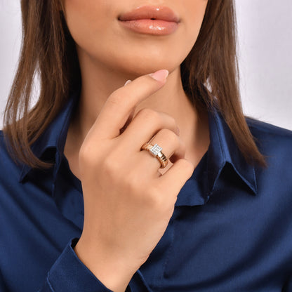 0,37 Karat Baget Pırlanta Tasarım Yüzük - Arvi Jewellery