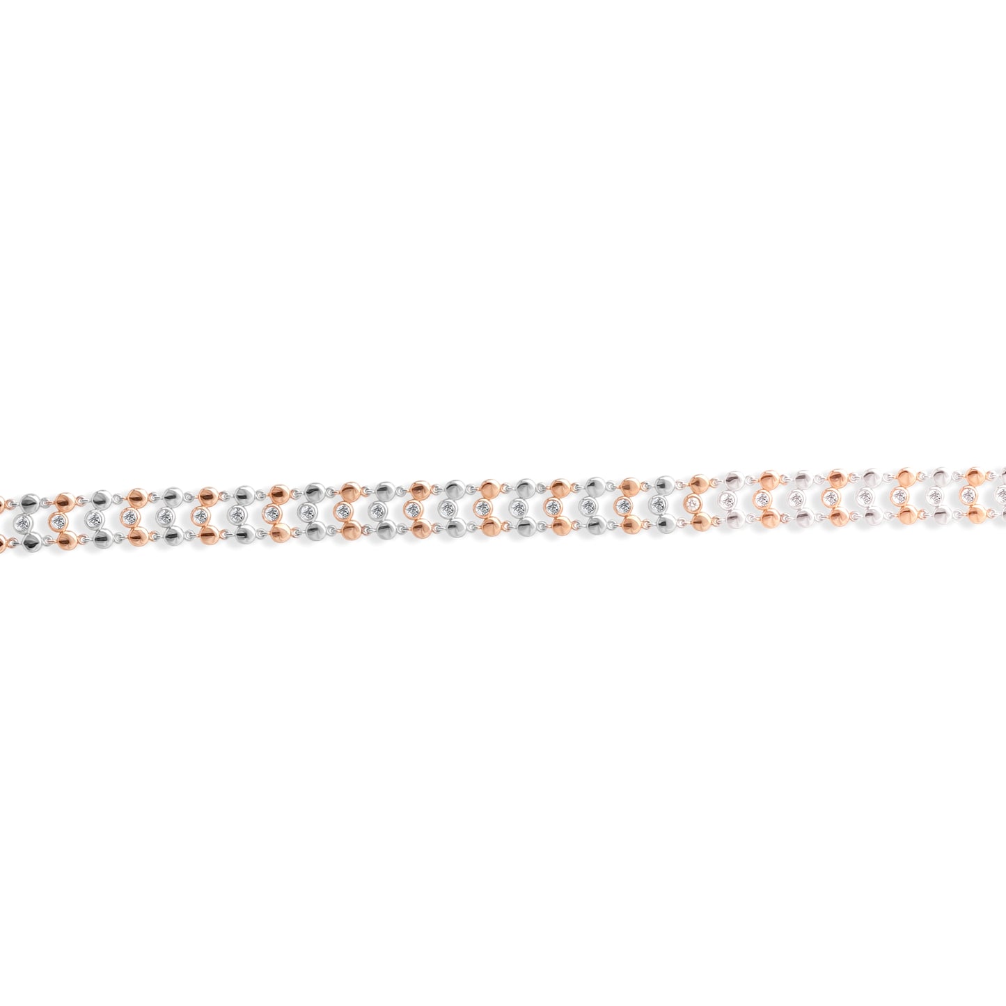 Zarif işçilikle üretilmiş 0,76 karat örgü pırlanta bilezik, günlük kullanım ve özel günler için ışıltılı ve şık bir takı alternatifi sağlıyor.