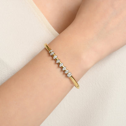 0,94 Karat Markiz Pırlanta Tasarım Bilezik