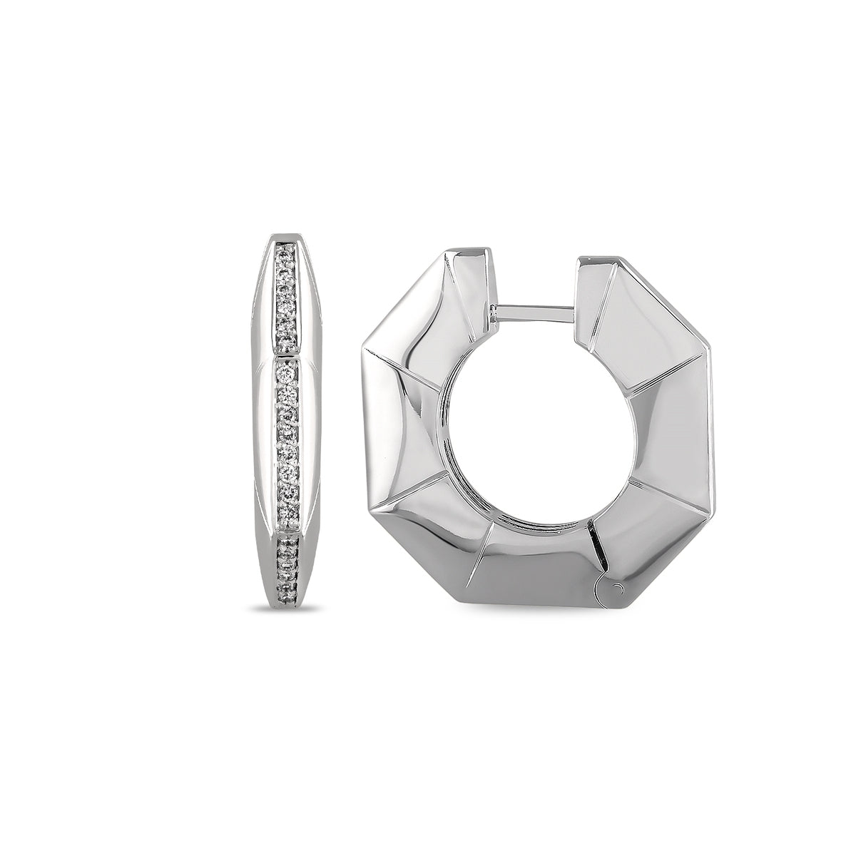 0,25 Karat Yedigen Pırlanta Küpe - Arvi Jewellery