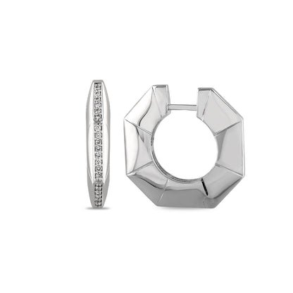 0,25 Karat Yedigen Pırlanta Küpe - Arvi Jewellery