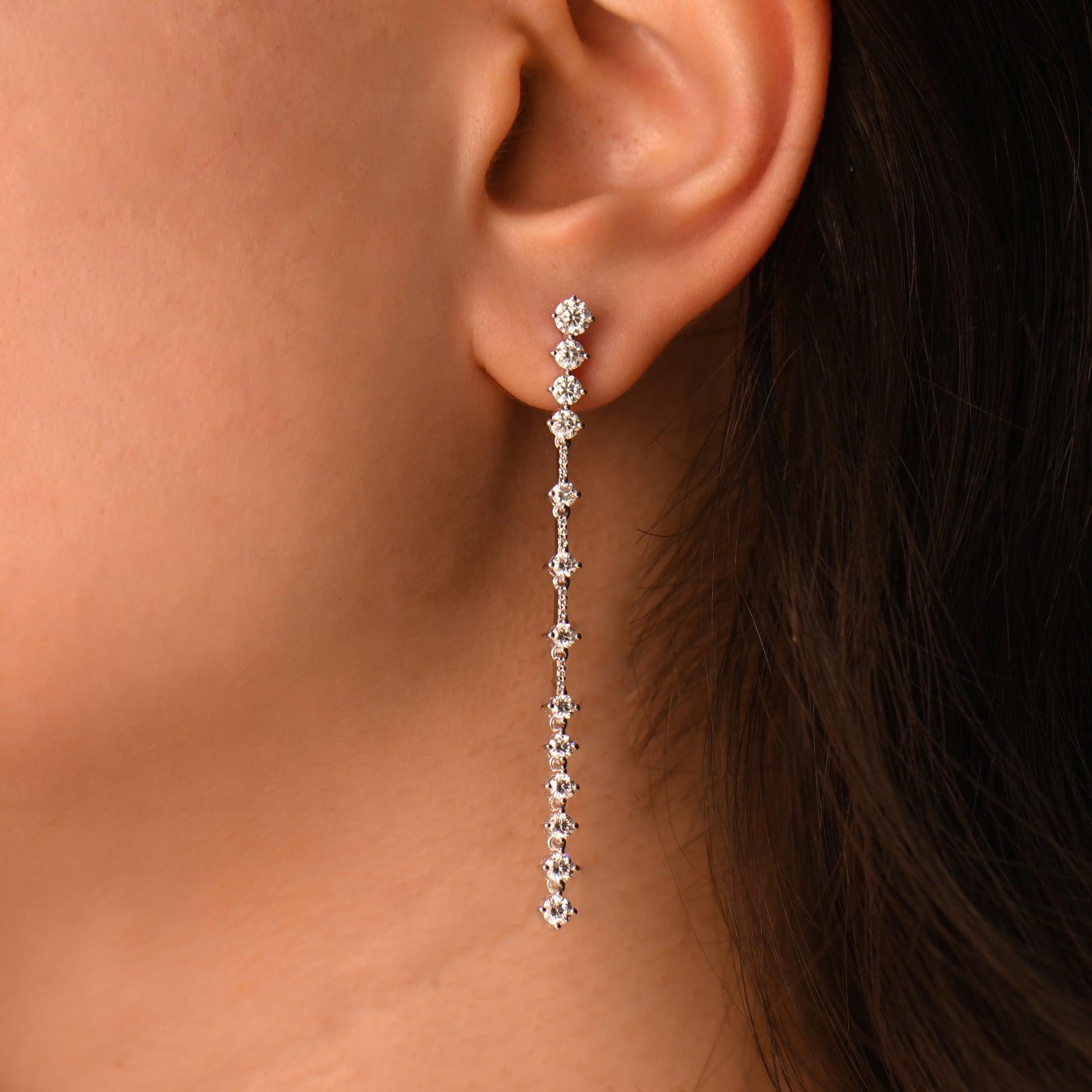 2,70 Karat Sallantılı Pırlanta Küpe - Arvi Jewellery