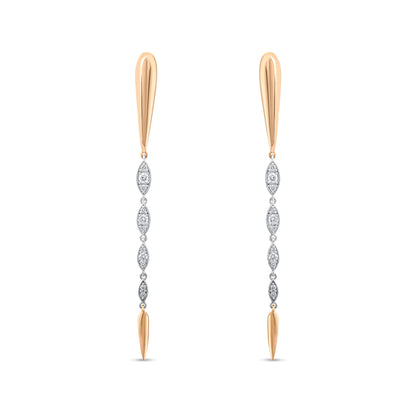 0,54 Karat Su Damlası Pırlanta Küpe - Arvi Jewellery