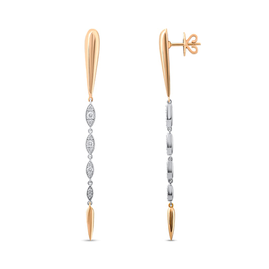 0,54 Karat Su Damlası Pırlanta Küpe - Arvi Jewellery