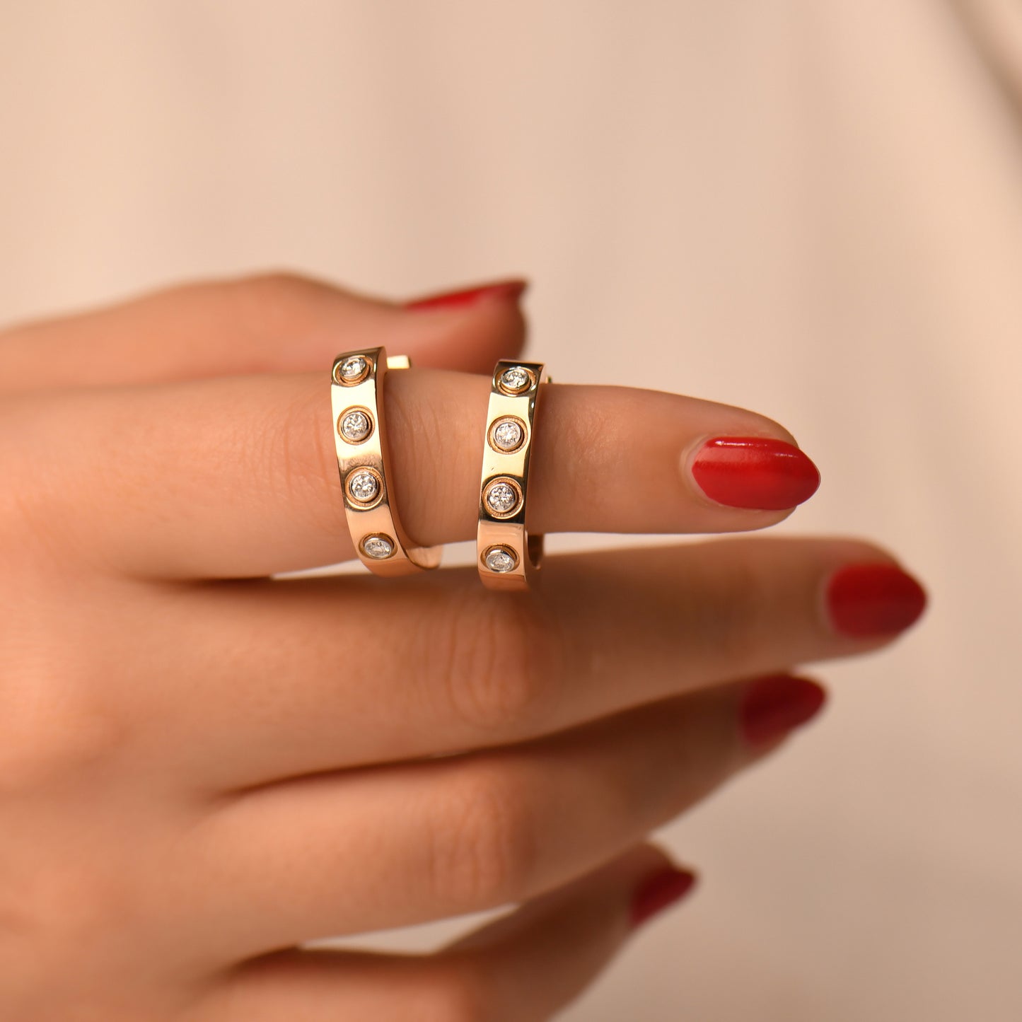 0,36 Karat Pırlanta Tasarım Küpe - Arvi Jewellery