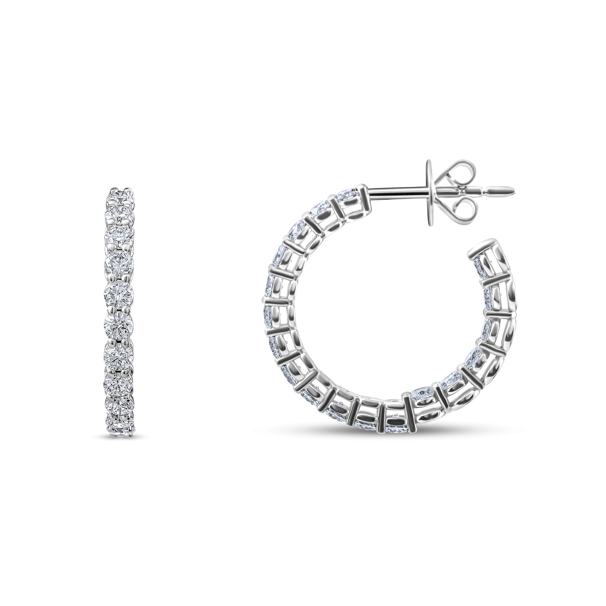 1,56 Karat Küçük Halka Pırlanta Küpe - Arvi Jewellery