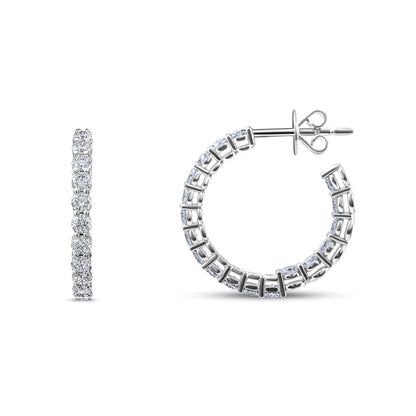 1,56 Karat Küçük Halka Pırlanta Küpe - Arvi Jewellery