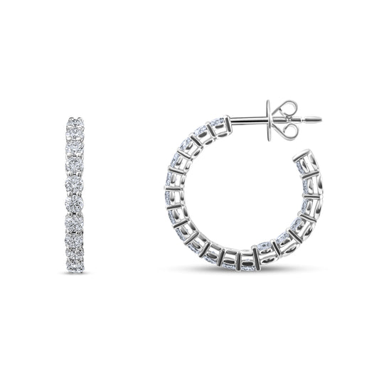 1,56 Karat Küçük Halka Pırlanta Küpe - Arvi Jewellery