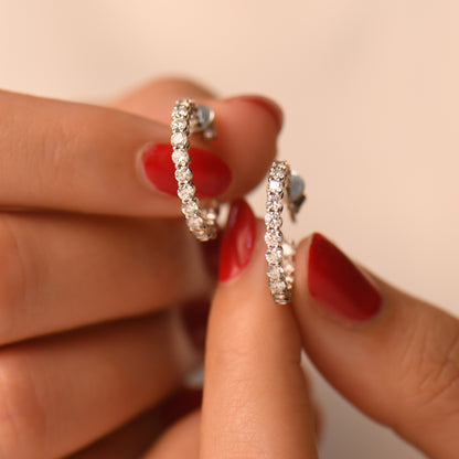 1,56 Karat Küçük Halka Pırlanta Küpe - Arvi Jewellery