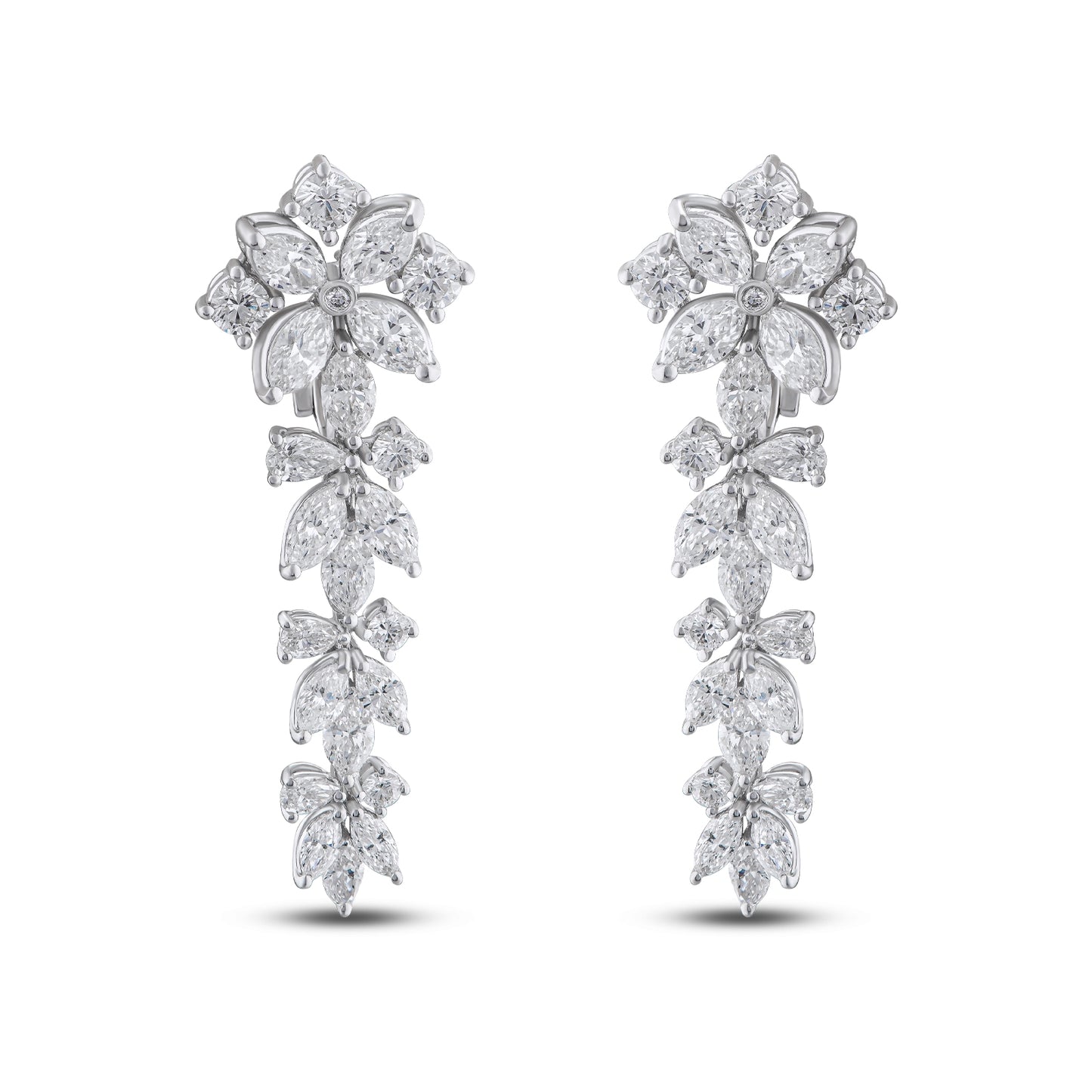 4,96 Karat Markiz Pırlanta Tasarım Küpe - Arvi Jewellery