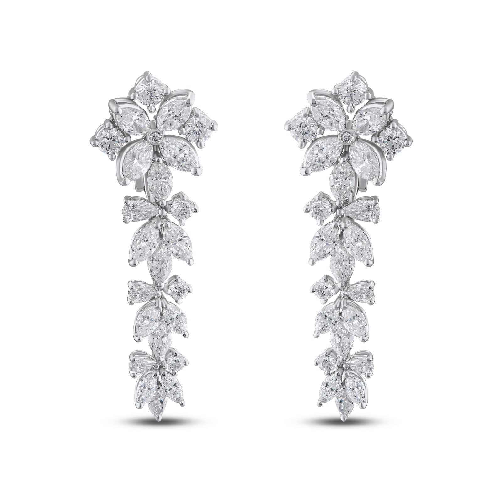 4,96 Karat Markiz Pırlanta Tasarım Küpe - Arvi Jewellery