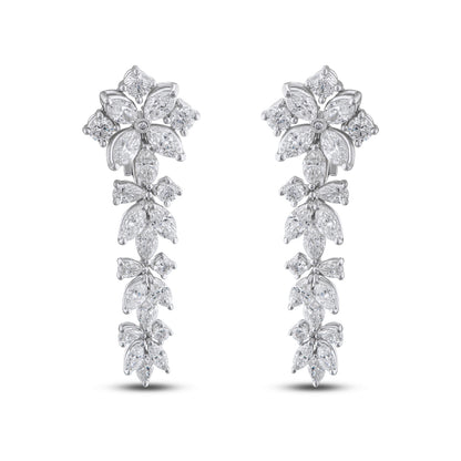 4,96 Karat Markiz Pırlanta Tasarım Küpe - Arvi Jewellery