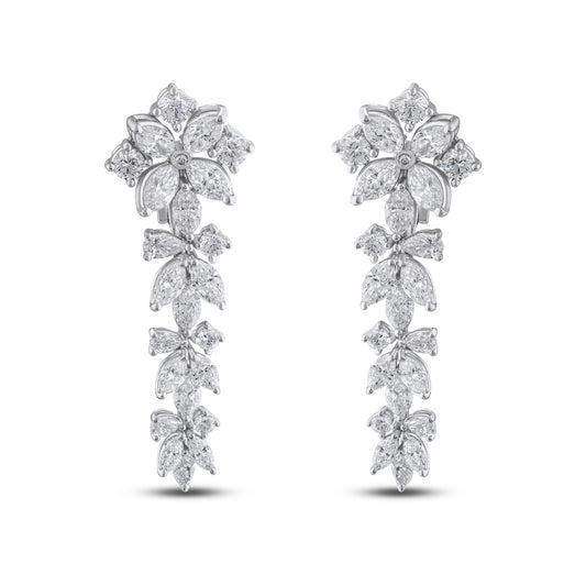 4,96 Karat Markiz Pırlanta Tasarım Küpe - Arvi Jewellery