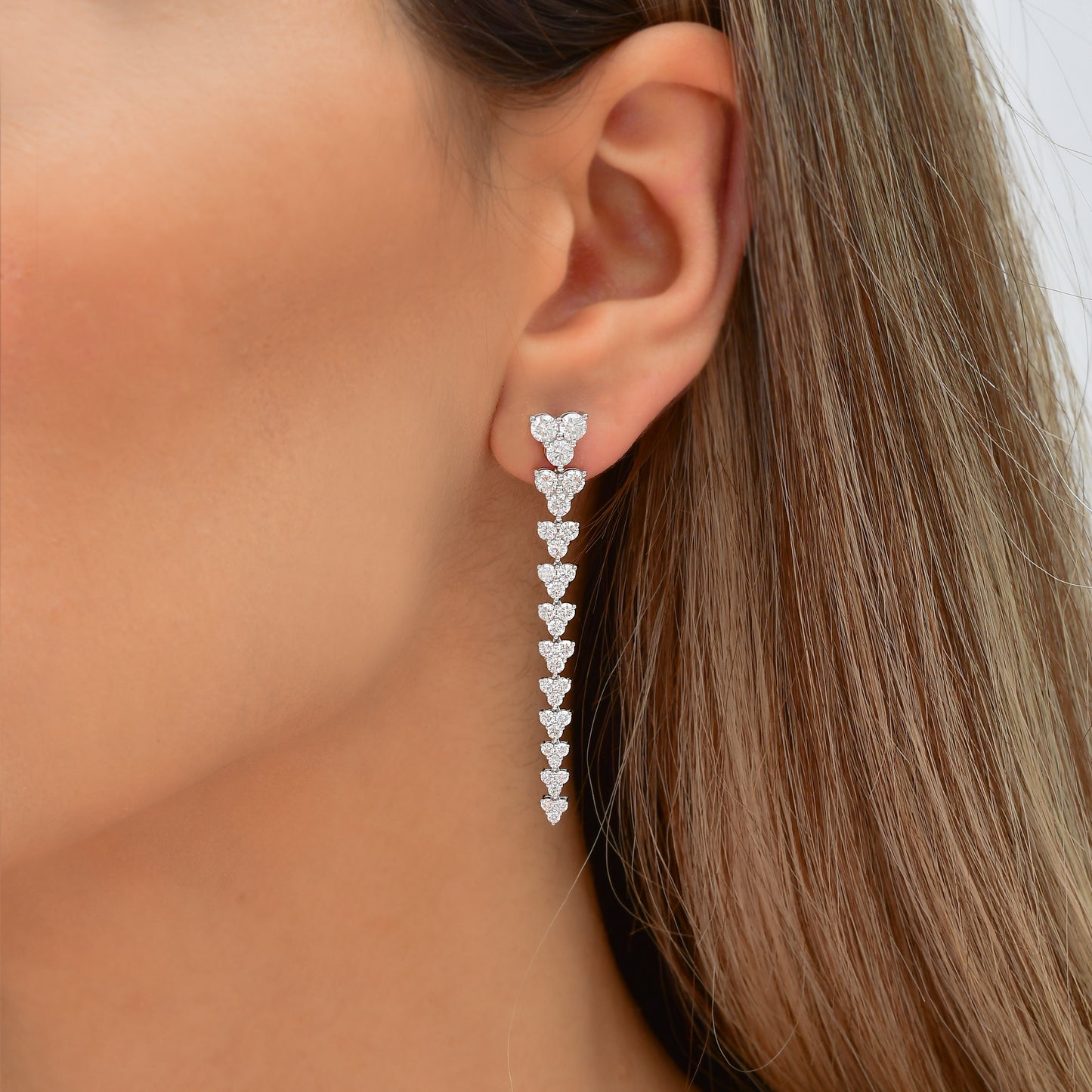 3,21 Karat Pırlanta Tasarım Küpe - Arvi Jewellery