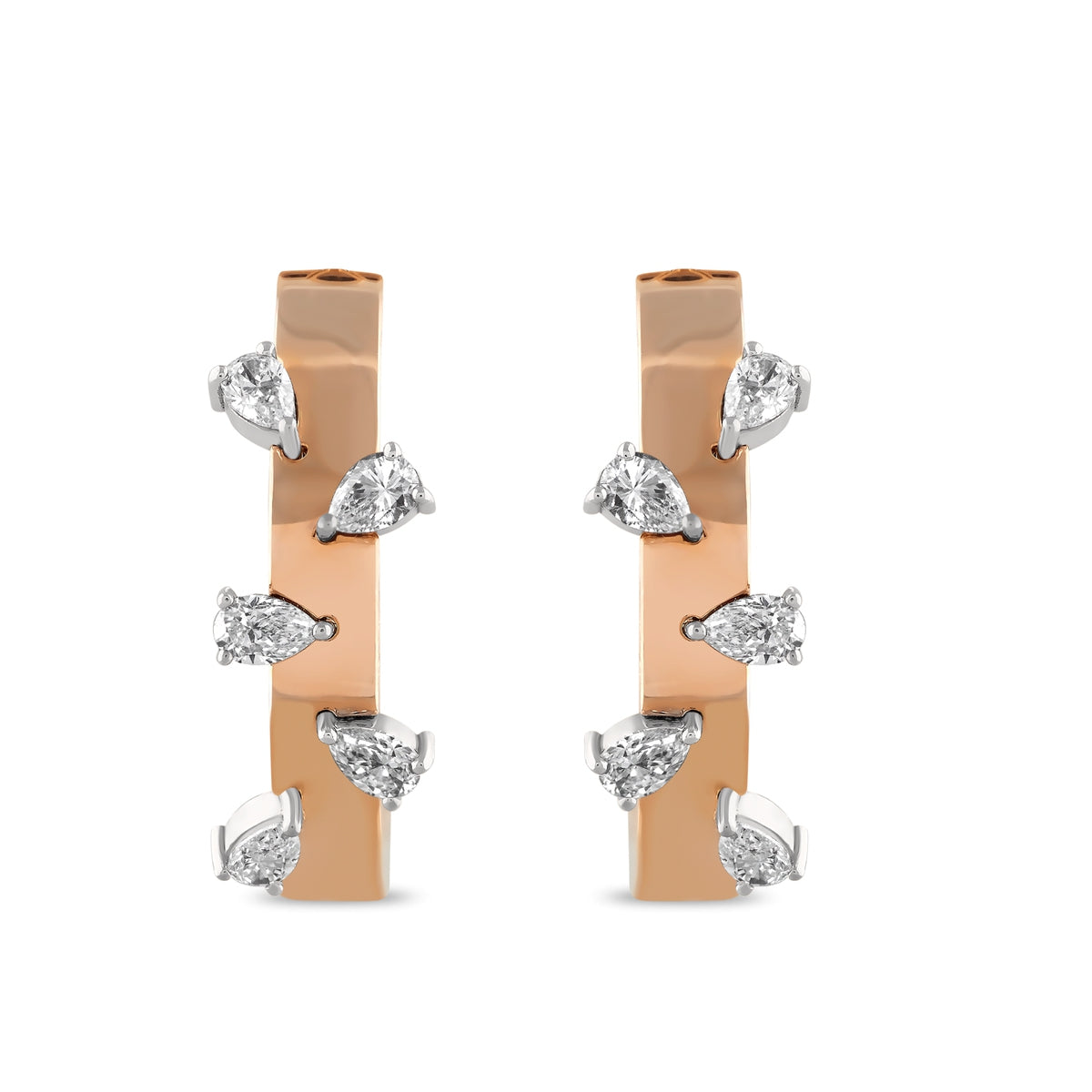 1,30 Karat Damla Pırlanta Yuvalı Küpe - Arvi Jewellery