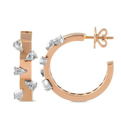 1,30 Karat Damla Pırlanta Yuvalı Küpe - Arvi Jewellery