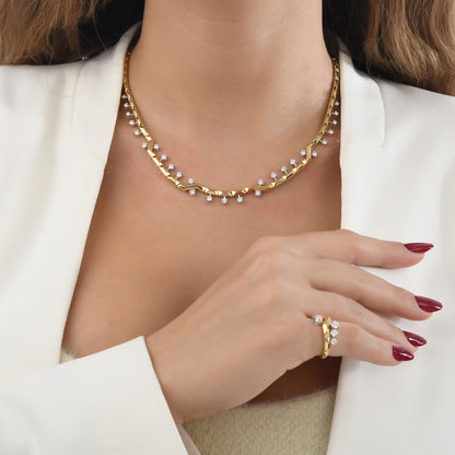 1,78 Karat Zikzak Pırlanta Kolye - Arvi Jewellery
