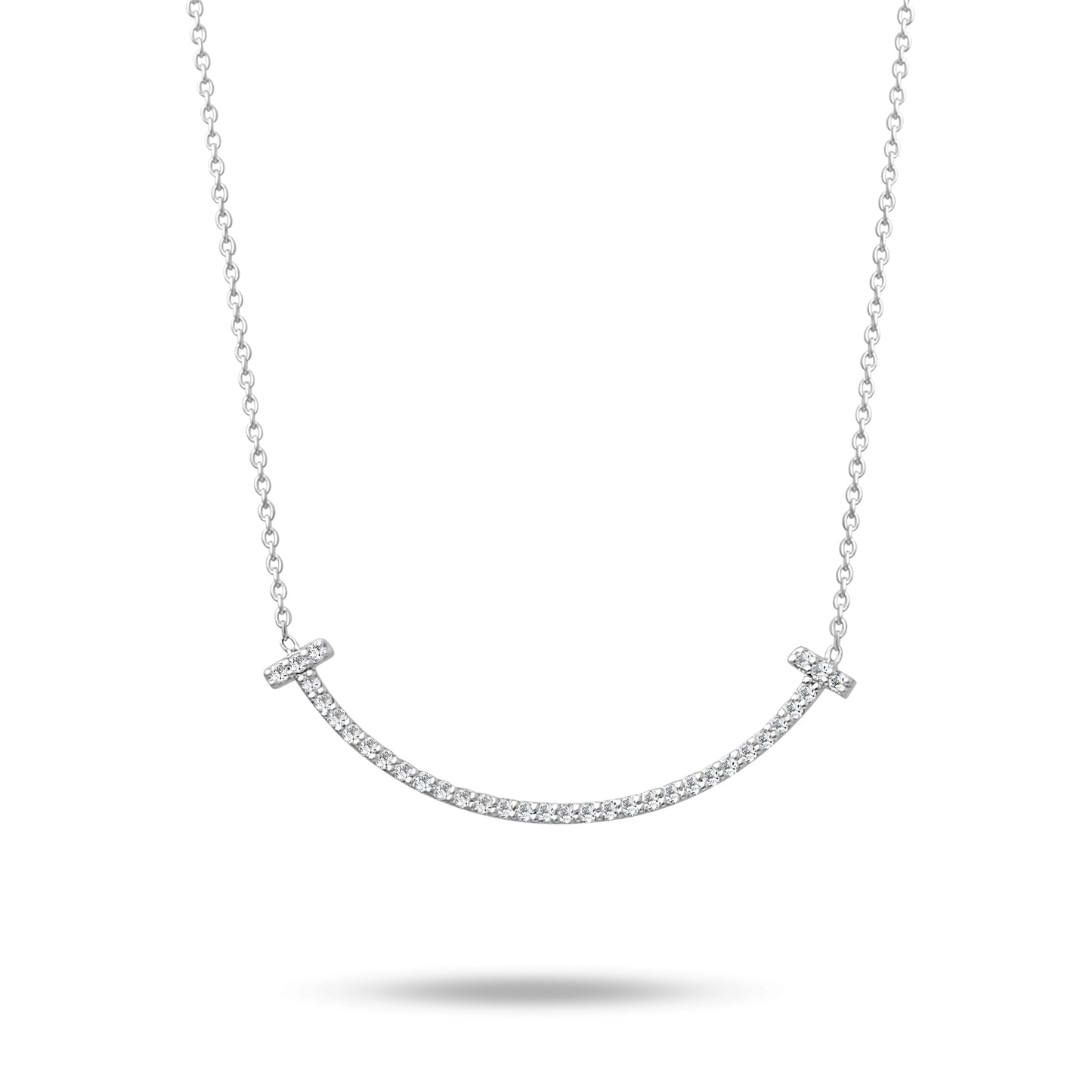 0,31 Karat Pırlanta Sıralı Bar Kolye - Arvi Jewellery