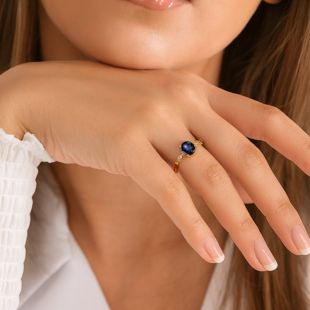 2,43 Karat Star Safir Pırlanta Yüzük - Arvi Jewellery