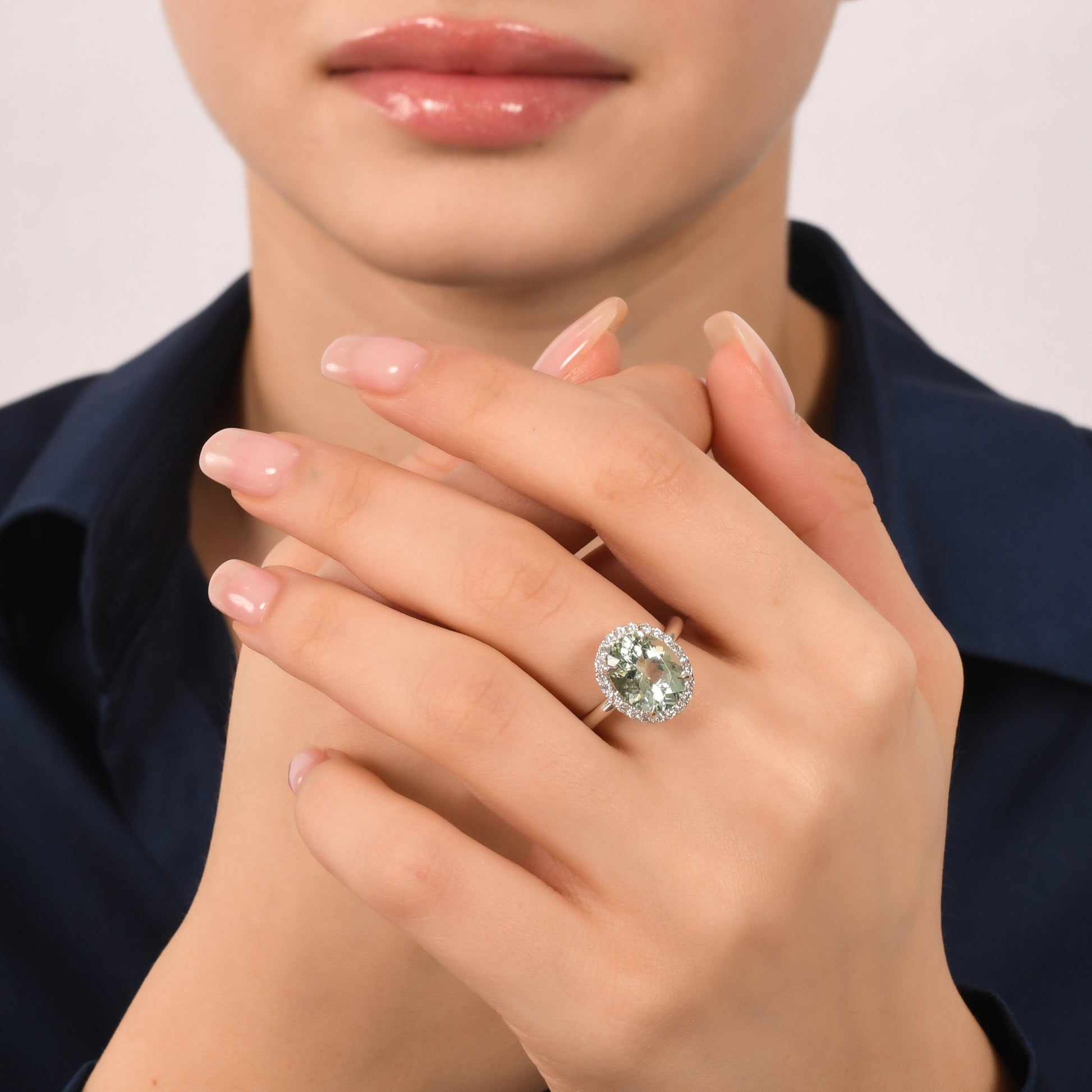 3,36 Karat Beril Pırlanta Yüzük - Arvi Jewellery