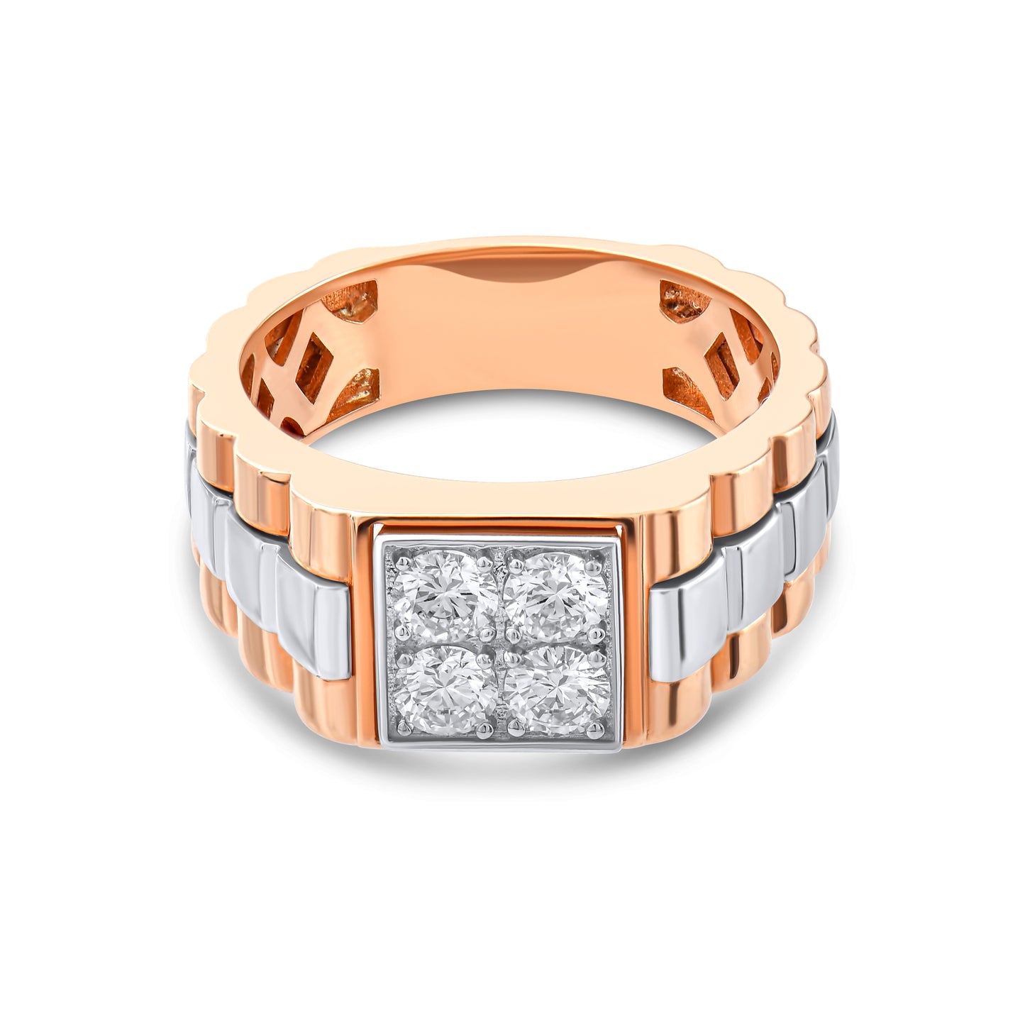 Kare Ortalı Erkek Pırlanta Yüzük - Arvi Jewellery