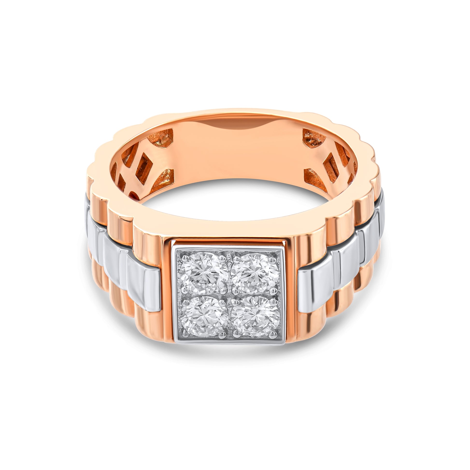 Kare Ortalı Erkek Pırlanta Yüzük - Arvi Jewellery