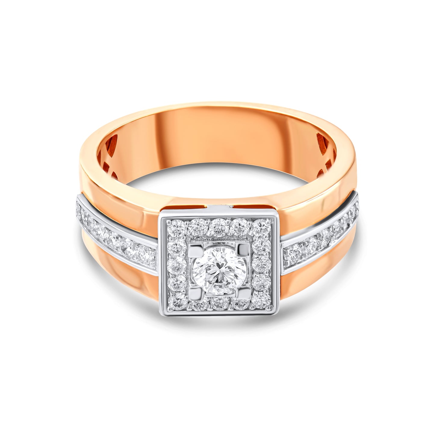 Tektaş Pırlanta Ortalı Erkek Yüzük - Arvi Jewellery