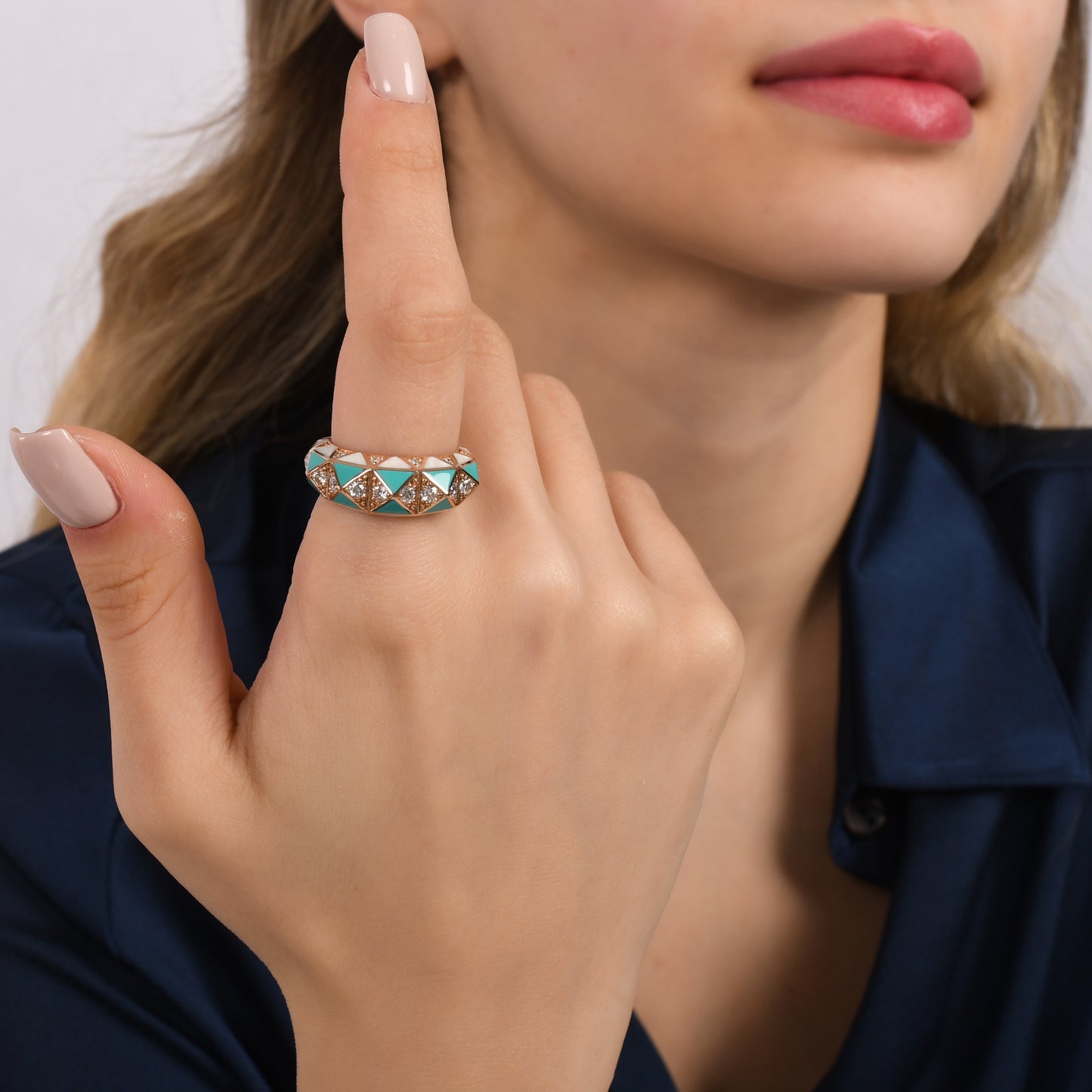 0,82 Karat Piramit Pırlanta Yüzük - Arvi Jewellery