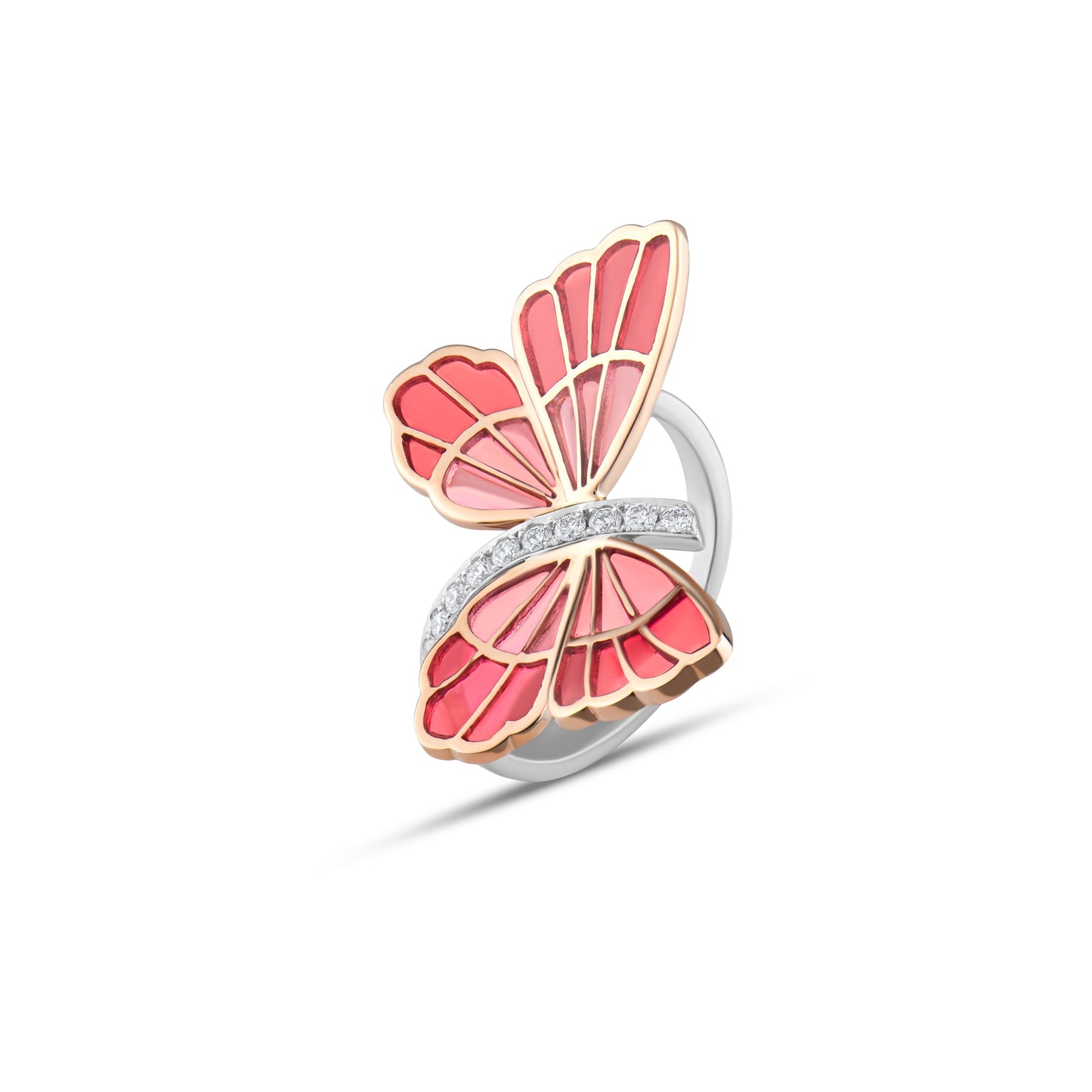 0,17 Karat Pırlanta Kelebek Yüzük - Arvi Jewellery