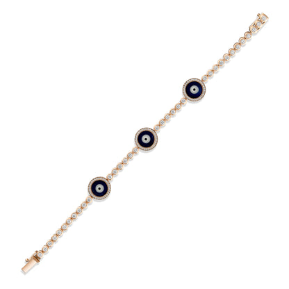 2,12 Karat Üç Gözlü Pırlanta Bilezik - Arvi Jewellery