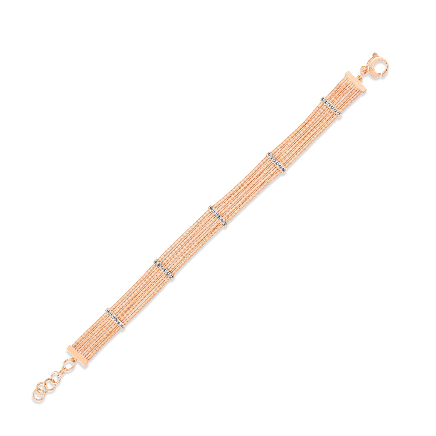 0,47 Karat Çubuklu Halat Pırlanta Bilezik - Arvi Jewellery