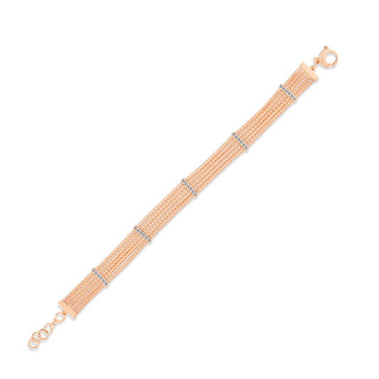 0,47 Karat Çubuklu Halat Pırlanta Bilezik - Arvi Jewellery