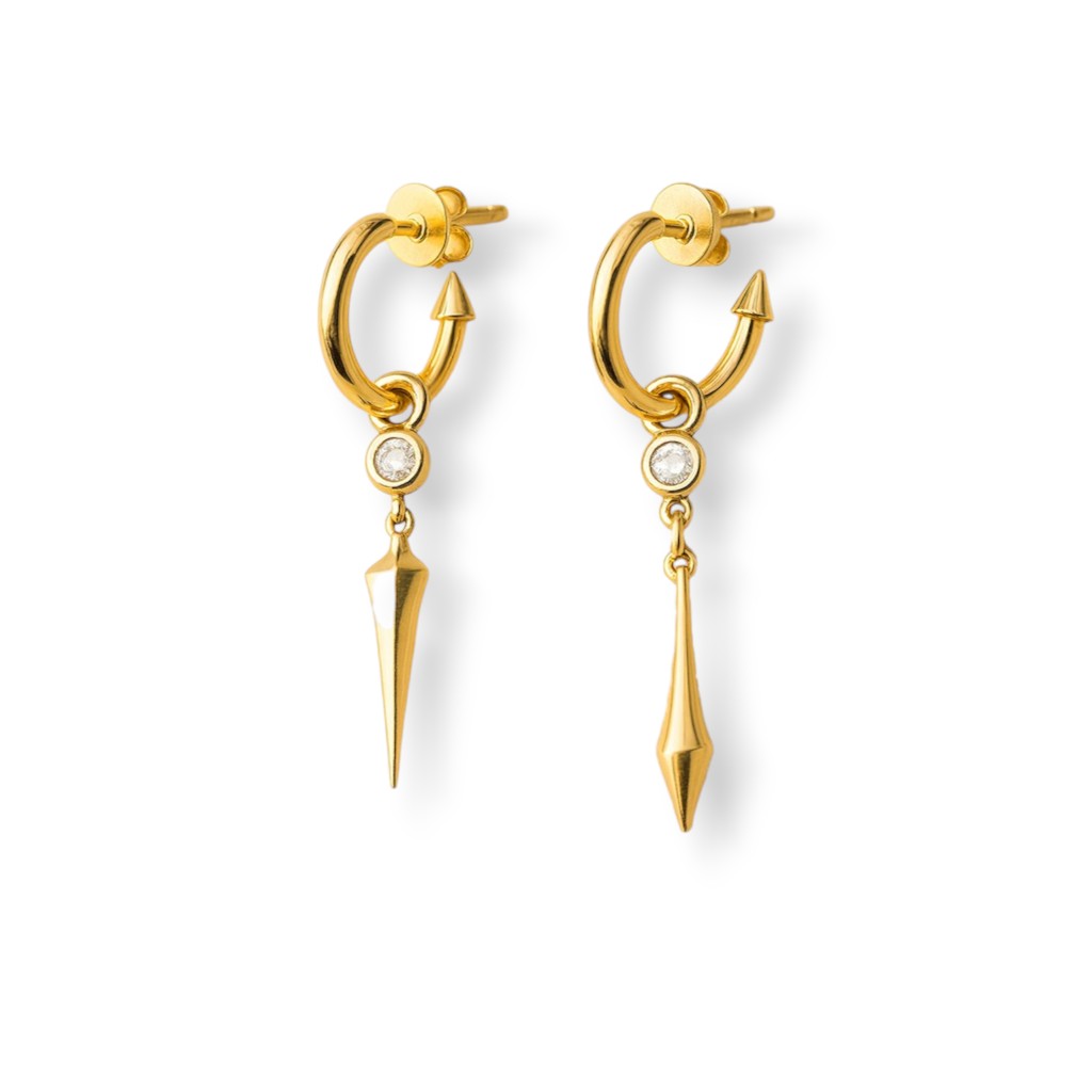 Pırlanta Sarkıt Küpe - Arvi Jewellery