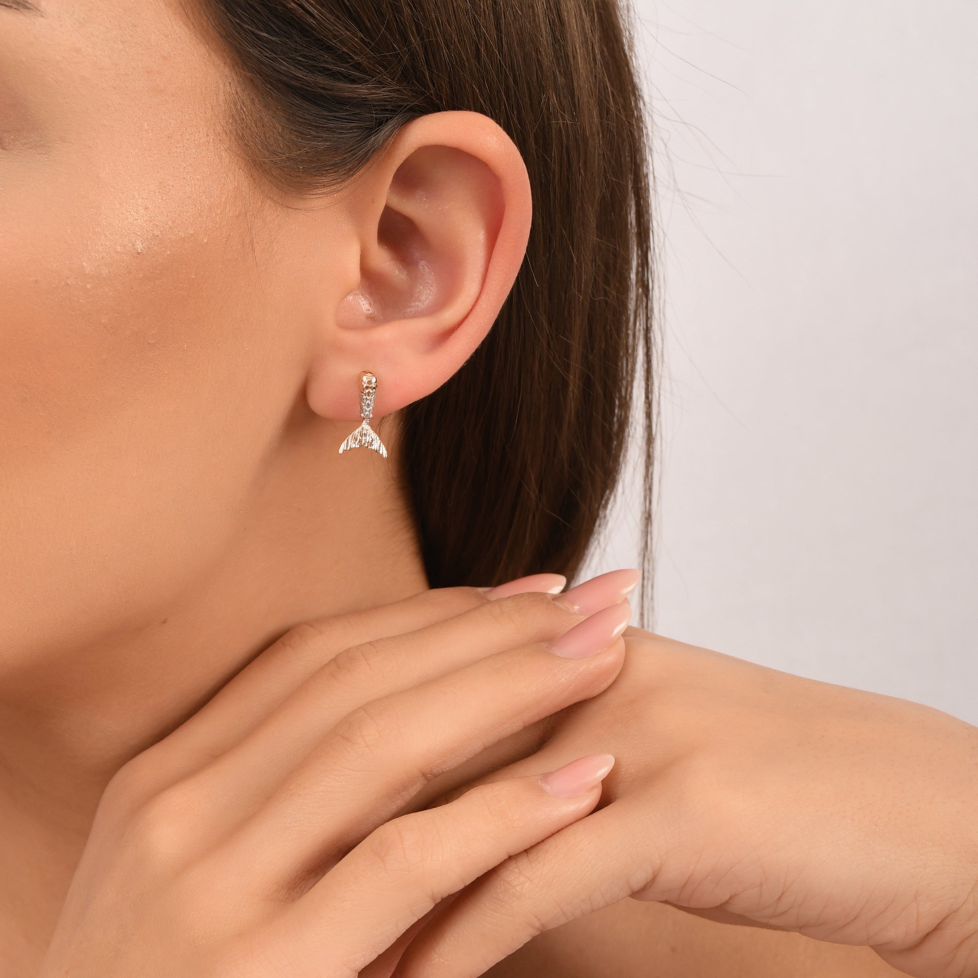 Altın Balık Küpe - Arvi Jewellery