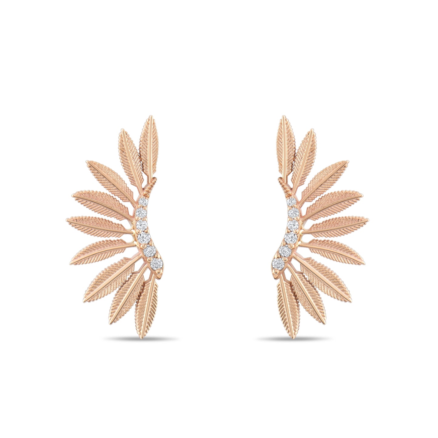 Pırlanta Tüy Küpe - Arvi Jewellery