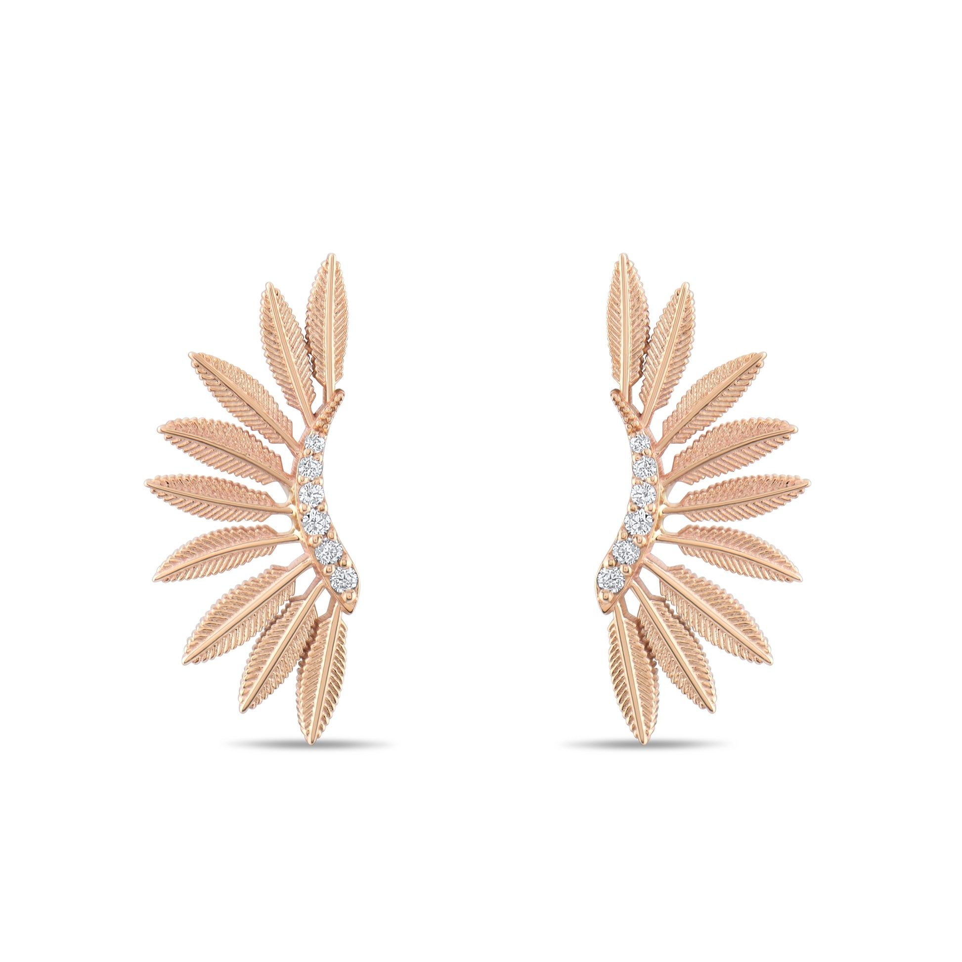 Pırlanta Tüy Küpe - Arvi Jewellery