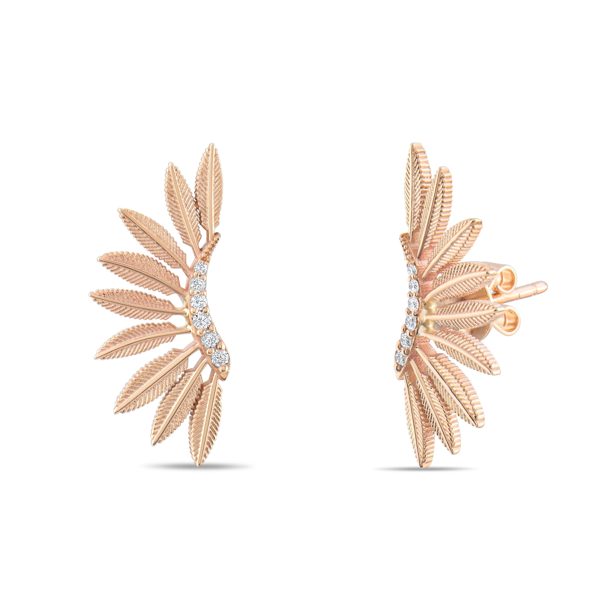 Pırlanta Tüy Küpe - Arvi Jewellery