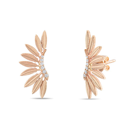 Pırlanta Tüy Küpe - Arvi Jewellery