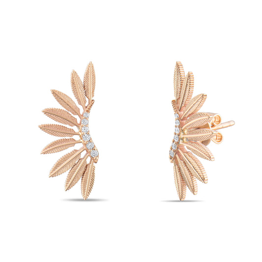 Pırlanta Tüy Küpe - Arvi Jewellery