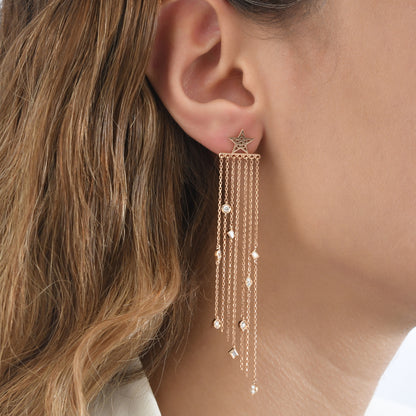 Sallantılı Pırlanta Küpe - Arvi Jewellery